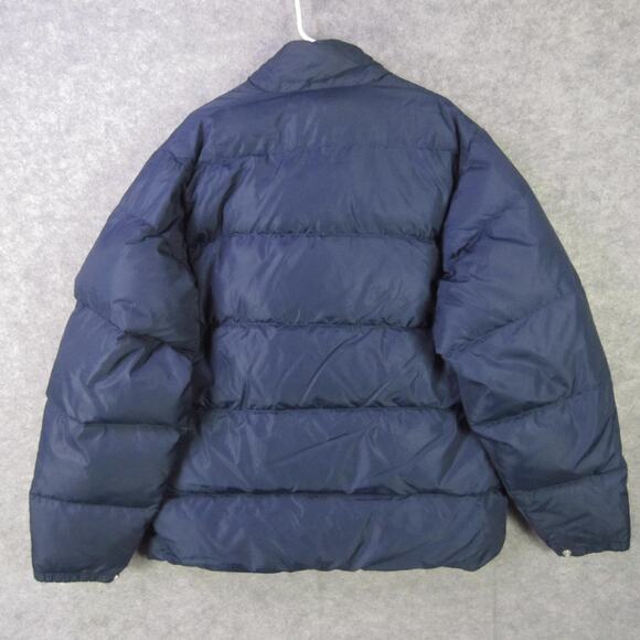 VINTAGE Kmart Jacket Mens Large Blue Down Puffer Nylon Snap Front Quilted 80s - Picture 9 of 10